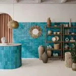 Ambiance carrelage POETRY COLORS TURQUOISE – SUPERGRES – MagasinDeCarrelage – VAL D’OISE