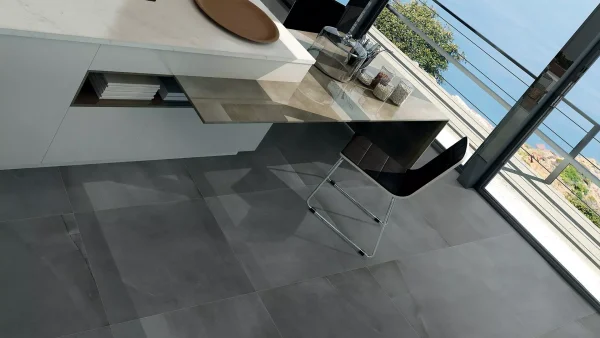 Carrelage AMBIANCE 123 60x60 cm, finition pierre gris clair mate, style moderne et épuré-MagasinDeCarrelage-VAL D'OISE,FRANCE