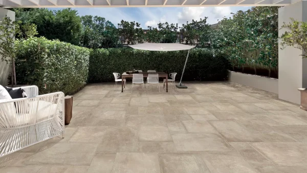 Carrelage AMBIANCE 224 60x60 cm, finition pierre gris profond mate, style contemporain et structuré-MagasinDeCarrelage-VAL D'OISE, FRANCE