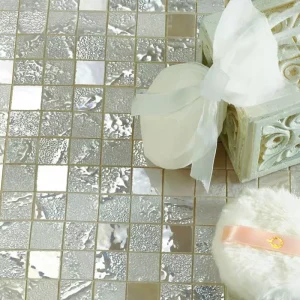 Mosaïque FOURSEASONS Summer, finition sable clair mate, style naturel et graphique.-MagasinDeCarrelage-VAL D'OISE,FRANCE