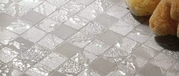 Mosaïque FOURSEASONS Summer, finition sable clair mate, style naturel et graphique.-MagasinDeCarrelage-VAL D'OISE,FRANCE
