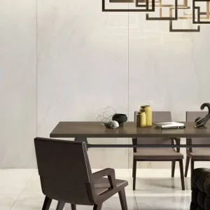 Carrelage Supergres Pure White, blanc éclatant, finition satinée, idéal pour espaces lumineux et contemporains – MagasinDeCarrelage – VAL D'OISE, FRANCE.