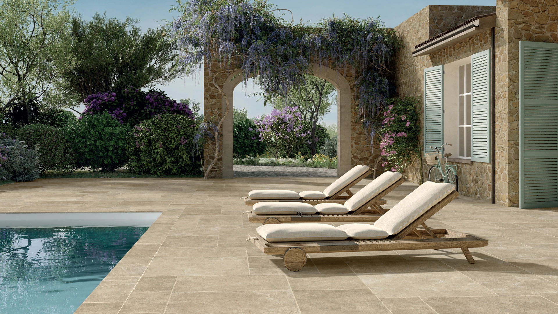 Carrelage effet pierre naturelle Provence pour intérieur et extérieur – terrasse- MagasinDeCarrelage - VAL D'OISE, FRANCE
