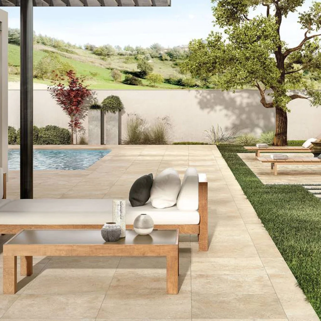 Dalles carrelage extérieur 20 mm antidérapantes pour terrasse et jardin - VAL D'OISE, FRANCE